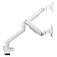 thumbnail image 3 of Support de Montage pour Moniteur Lcd Led à Bras Simple Robuste de Couleur Blanche, Support pour Moniteur de Taille 17-49 Pouces", 20 kg par Bras, Réglable avec Rotation à 180°, 50 Inclinaison vers le Haut/vers le Bas, 20 Inclinaison Gauche/droite et Extraction, Rotation à 90 A, 3 of 9