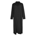 thumbnail image 4 of Bramtres Robes Maxi, Robes de Vacances, Robe Chemise Longue Décontractée pour Femme en Coton et Lin à Boutons avec Poches, Longues Robes, Robe à Manches Longues, Robes Modestes, Robe Noire, TTG, 4 of 4