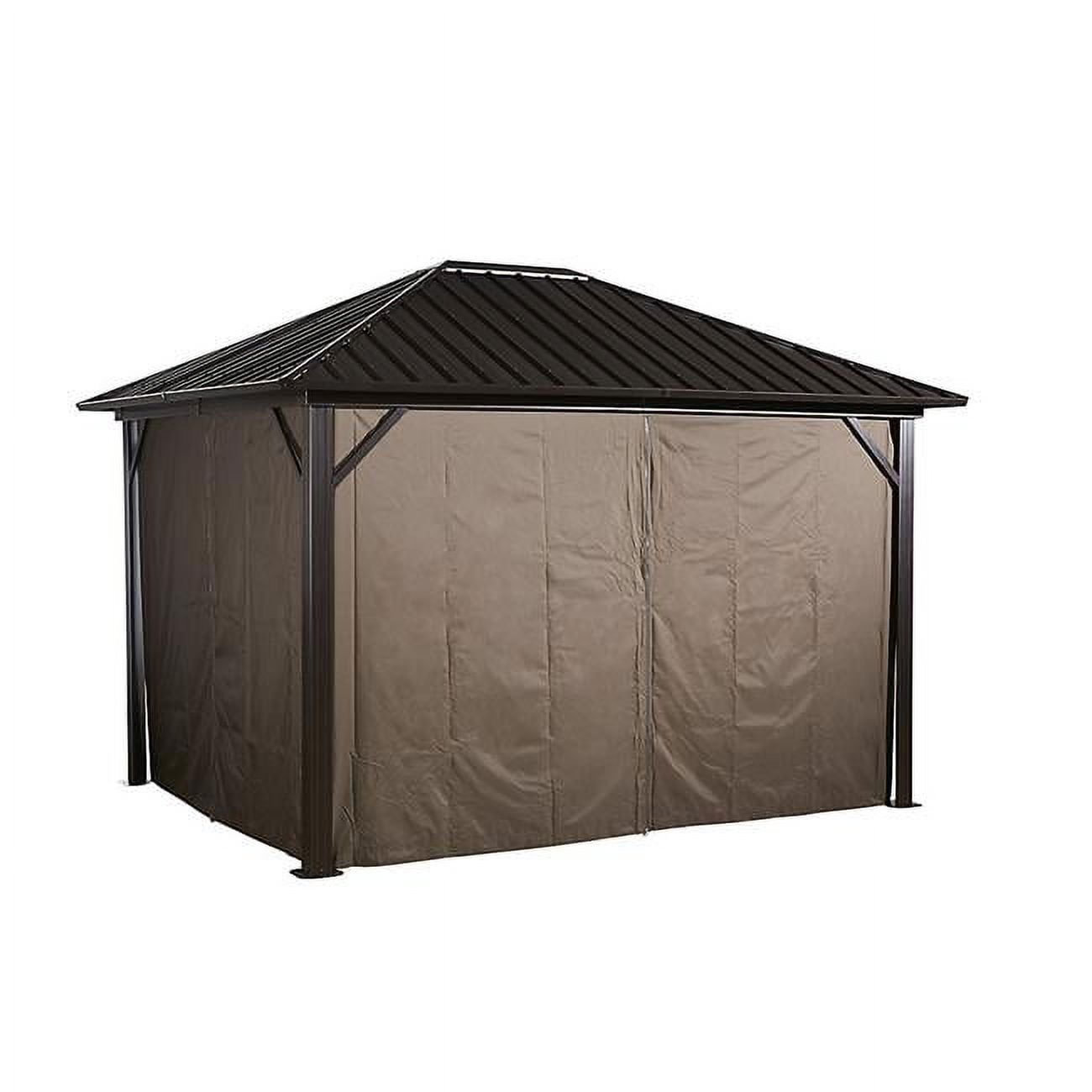 Sojag, rideaux bruns pour abri soleil Genova, 10 pi x 10 pi, polyester