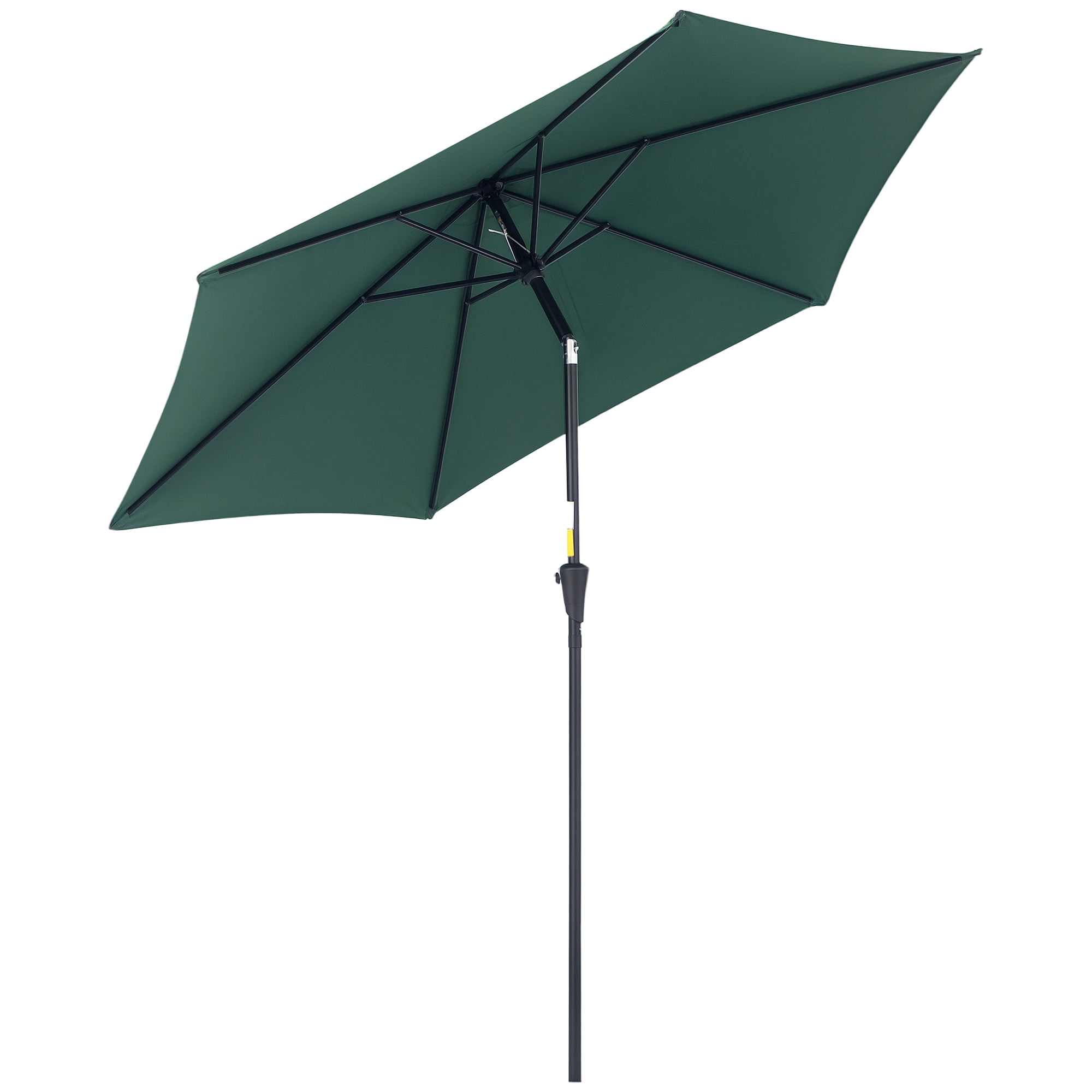 Outsunny Parasol de Patio Rond en Aluminium de 8,5 Pieds, Vert