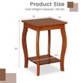 thumbnail image 3 of Gymax 2-Tier Square End Table Set of 2 Narrow Sofa Side Nightstand w/ Storage Shelf, 3 of 9