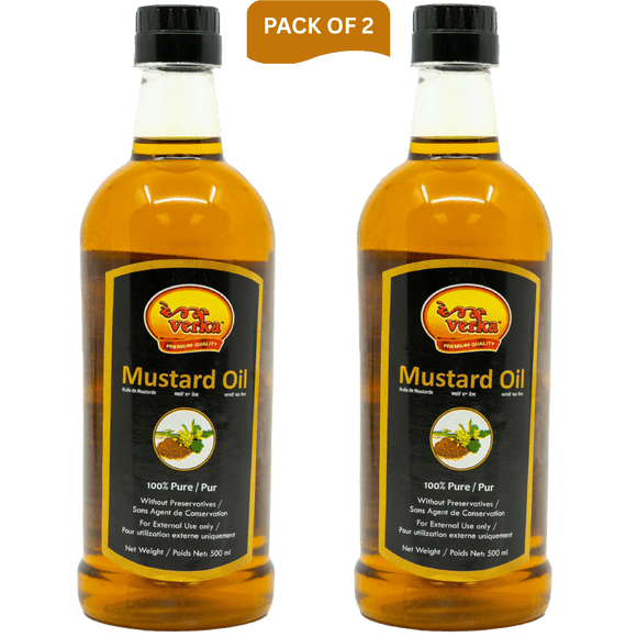 Verka Mustard Oil, 500ml, Pack of 2