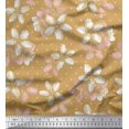thumbnail image 1 of Soimoi Brown polyester Crepe Fabric Dot & Floral Print Fabric by The Yard 42 Inch Wide, 1 of 3