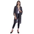 thumbnail image 1 of Moomaya Long Sheer Shrug Printed Open Front Beach Coverup Summer Cardigan, 1 of 8