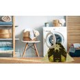 thumbnail image 2 of Ahgly Company Tapis Rond Lavable en Machine Intérieur Transitionnel Noir Brun, 5 Pieds Rond, 2 of 7