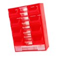 thumbnail image 1 of DOLITY Hardware Parts Organizer Wall Mounted Storage Bins for Bolts Small Items Nails Red, 1 of 9