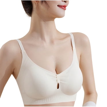 hotojiny Support Seamless Bras for Women Adjustable Spaghetti Strap Wireless Bras No Underwire Comfort Unlined Bralettes