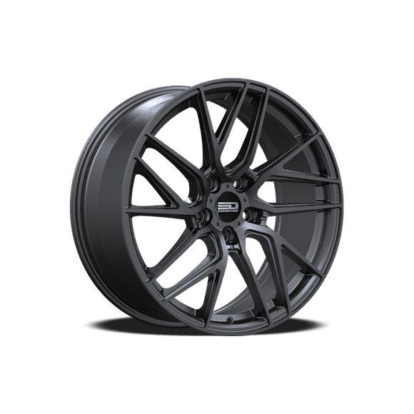 Set of four (4) Euro Design Tech rims - 19x8.5 inch Matte Black alloy wheels for 2016 - Present Hyundai Santa Fe