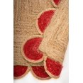 thumbnail image 4 of Indian Handmade Braided Natural Jute With Red Color Jute Design Area Rugs , Scalloped Rugs , Home Décor Natural Jute Rugs & Carpet Size , 3 x 3 Feet ( 90 cm x 90 cm )Square, 4 of 5