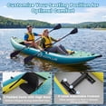 thumbnail image 4 of Costway Ensemble de Kayak Gonflable Portable pour 2 Personnes avec Rames en Aluminium Siège Rembourré en EVA Turquoise, 4 of 10