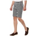 thumbnail image 4 of INSPIRE CHIC Men's Shorts Allover Striped Belt Loop Zipper Button Closure Pockets Casual Shorts 32 White, 4 of 7