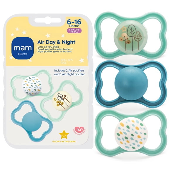MAM Air Jour et Nuit Suce 3 PK, Assortis
