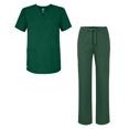 thumbnail image 1 of Adar Universal Unisex Scrub Set - Unisex V-Neck Scrub Top & Tapered Drawstring Scrub Pants, 1 of 7