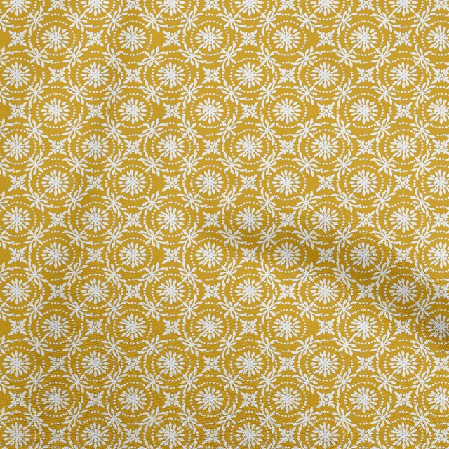 oneOone Silk Tabby Yellow Fabric Block Craft Projects Decor Fabric Printed By The Yard 42 Inch Wide-19