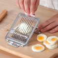 thumbnail image 1 of Egg Cutter Stainless Steel Wire Egg Slicer Portable for Hard Boiled Eggs Home Kitchen, 1 of 6