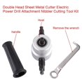 thumbnail image 4 of latest double head sheet metal cutter, electric drill nibbler cutting tool kit, 4 of 5