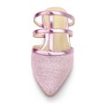 thumbnail image 2 of BLISSFUL STEP Women's Glitter Pointy Toe Flats Mules, 2 of 7