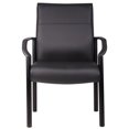 thumbnail image 3 of Boss Office Products Metal 4 Leg Side Guest Chair in Leather Plus in Black, 3 of 5
