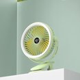 thumbnail image 1 of EGNMCR Portable Fan, Versatile Fan, Personal Desk Fan, USB Rechargeable Fan With LED Light, Clip Fan,, 1 of 5