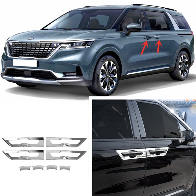 for Kia Carnival 2022-2023 Poignée de Porte Extérieure Chromée Couvercle de Moulure de Bol