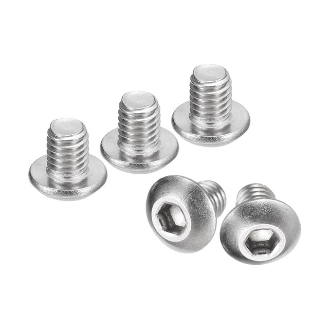 Unique Bargains #10-32x1/4' Button Head Socket Cap Screws, 10 Pack 304 Stainless Steel Screws