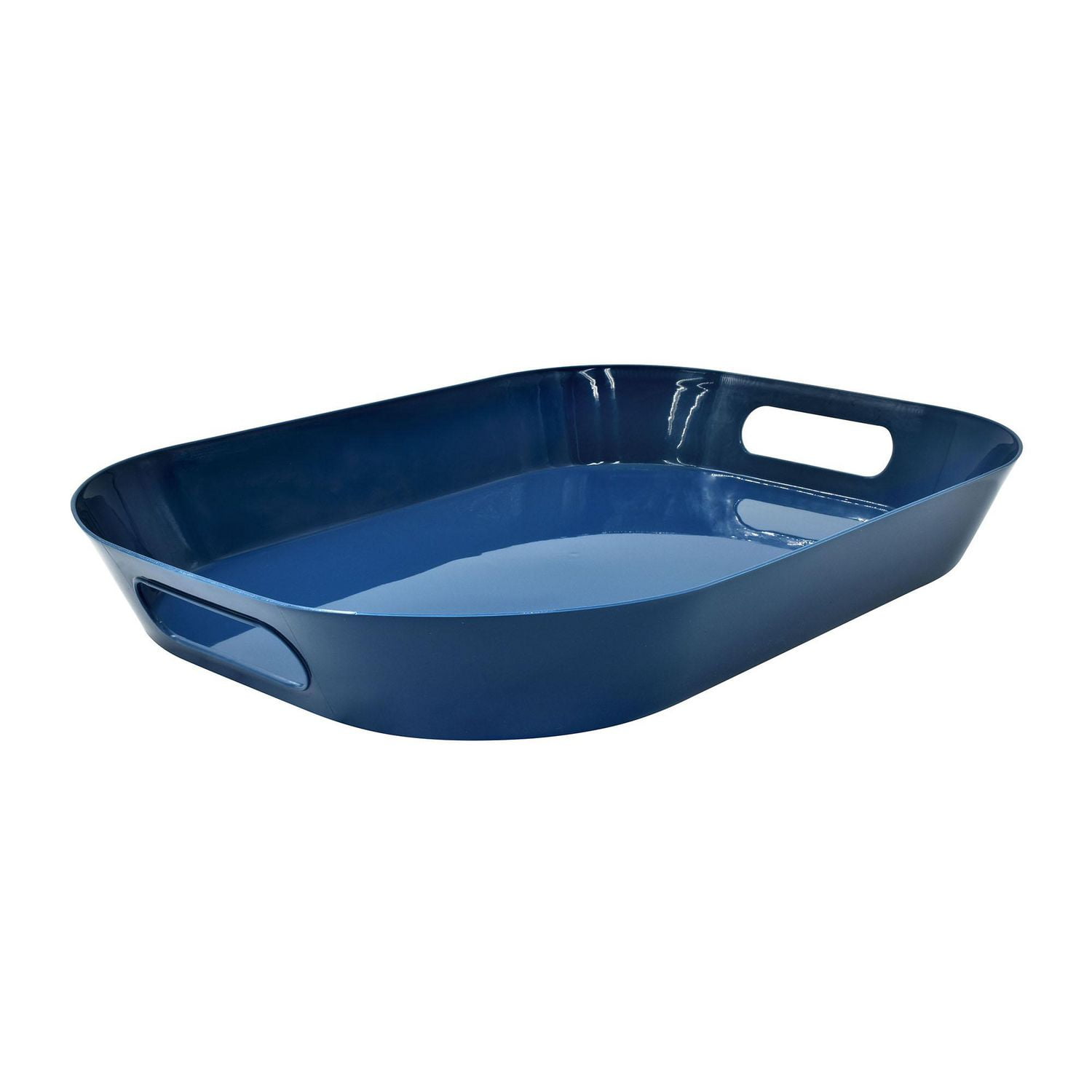 Plateau de service en plastique bleu foncé Mainstays