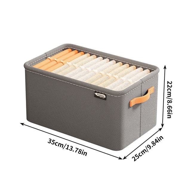 Pant Organizer Storage Box, Heavy Duty Clothes Grids Folding Storage Bin, Versatile Layered Wardrobe Organizer for Home Closet with Space-Saving Design