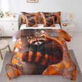 thumbnail image 1 of Red Panda Bed Set in a Bag 7 Pcs,Natural Cute Wild Animal Snowy Bedding Set,Fall Maple Leaves Botanical Tree Orange Brown Comforter with Fitted,Flat Sheet,Pillowcase,Pillow Covers,King, 1 of 5