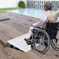 thumbnail image 4 of Gymax Rampe de Seuil de Porte 3 Pieds' en Aluminium, Montée Réglable, Rampe d'Entrée pour Fauteuil Roulant, 4 of 9