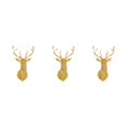 thumbnail image 1 of Decodeary Self Adhesive 3D Deer Head Mirror Wall Sticker For Easy Application gold L 3Set, 1 of 6