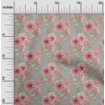 thumbnail image 2 of oneOone Polyester Spandex Gray Fabric Florals Sewing Craft Projects Fabric Prints By Yard 56 Inch Wide, 2 of 4