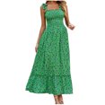 thumbnail image 2 of SMihono Robe d'Été pour Femmes Grande Taille Mode Femmes Été Décontractée Imprimé Camis Sans Manches Bandage Gilet Longue Robe, 2 of 7