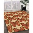 thumbnail image 3 of Ahgly Company Tapis de Zone Carré Orange Lavable en Machine, 4 Pieds Carré, 3 of 7