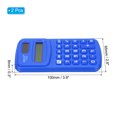 thumbnail image 2 of Unique Bargains 8 Digit Pocket Size Mini Calculator Dual Power Handheld Calculator Blue 2 Pack, 2 of 6