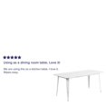 thumbnail image 4 of Bowery Hill Contemporary 31.5" x 63" Metal Dining Table in White, 4 of 9