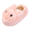 thumbnail image 1 of Xfvqtps Toddler Plush Shoes Cute Animals Rabbit Fluffy Plush Soft Sole Non Slip Comfortable Keep Warm Winter Indoor Home Slippers Pink, 1 of 9