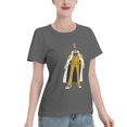 thumbnail image 2 of T-Shirt Basique à Manches Courtes pour Femme une Pièce Singe Jaune, 2 of 6