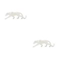 thumbnail image 2 of Transemion en Résine Animal Forme Sculpture Brillant Décoratif Décoration Ornement Blanc 2Set, 2 of 6