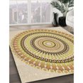 thumbnail image 3 of Ahgly Company Tapis d'Intérieur Lavable en Machine Carré Transitionnel Brun Cannelle, 3 Pieds Carré, 3 of 7