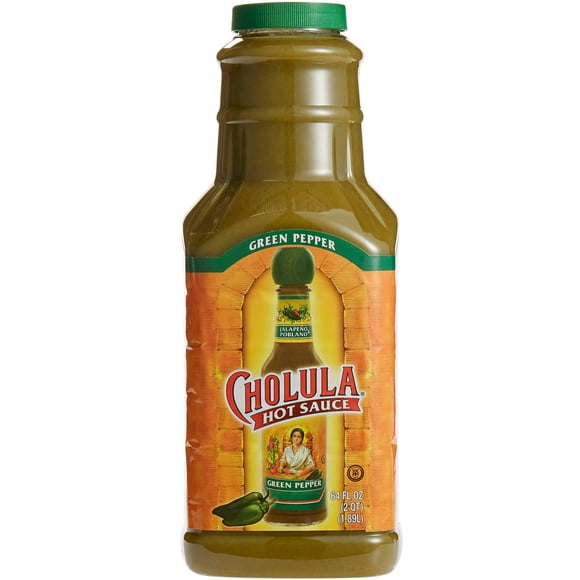 Cholula Sauce Piquante au Piment Vert, Bouteille de 1,89 L/64 oz – Mélange Jalapeño et Poblano, Piquant Moyen, Sans Gluten et Végane