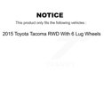 thumbnail image 2 of CMX Front Rear Disc Brake Rotors Drums Kit for Car 2015 Toyota Tacoma RWD with 6 Lug Wheels K8-102109, 2 of 11