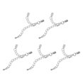 thumbnail image 1 of Unique Bargains 10Sets 3mm Leather Cord End Caps with Lobster Clasps & Extender Chain for DIY, Rhodium Tone, 1 of 7