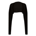 thumbnail image 4 of Qertyioot Womens Winter Fleece Jacket Ladies Solid Color Super Short Long Sleeve Sweater, 4 of 5