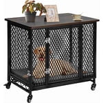 AIVITUVIN Chiens Crate de chien Meubles de chien en bois Maison avec coussin, Plateau pour petit moyen grand