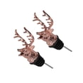 thumbnail image 1 of Stainless Steel Liquor Wine Bottle Pourer Spout Stopper Set, Leakproof Drip Control Bottle Neck Accessory, 2-Pack, Deer Head Design, 1 of 1