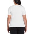 thumbnail image 3 of RAFAELLA Women's Square Neckline Short Sleeve Tee Shirt, 3 of 3
