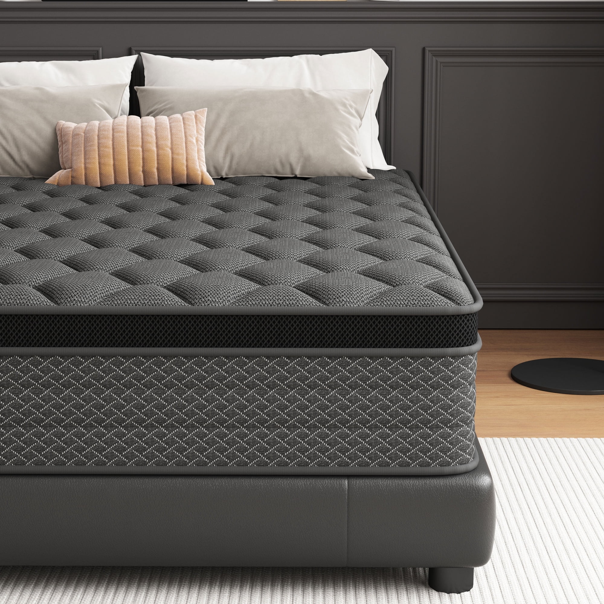 Condition photo showing New/Like New for mocangtu 12" full hybrid mattress in a box, gel memory foam with individually wrapped pocket coils, medium firm, pressure relief, cooling sleep suppor