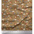 thumbnail image 1 of Soimoi Rayon Fabric Dot,Cloud & Bird Cartoon Print Sewing Fabric Yard 42 Inch Wide, 1 of 3