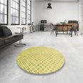 thumbnail image 4 of Ahgly Company Machine Washable Indoor Square Transitional Sun Yellow Area Rugs, 8' Square, 4 of 7