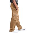 thumbnail image 1 of Kcodviy Men's Rope Loosening Waist Apparel Solid Color Pocket Trousers athletic Sweatpants Loose Sports Trousers, 1 of 8